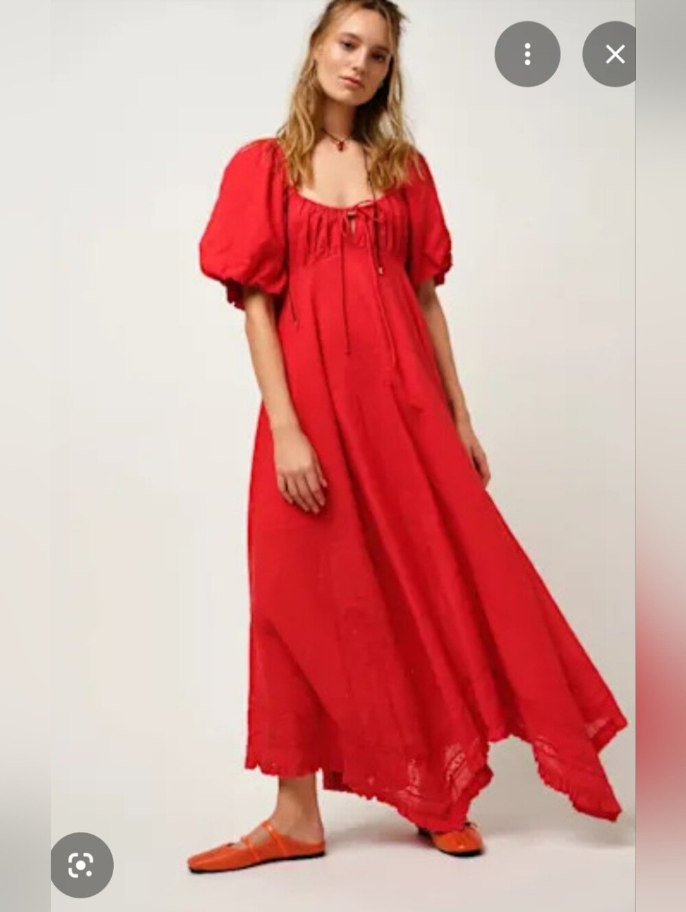 Free People On My Level Maxi Red Dress size XS